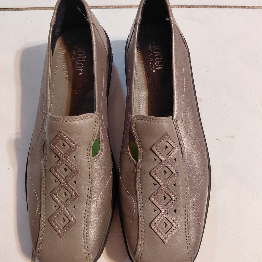 Hotter Taupe Comfort Slip-Ons